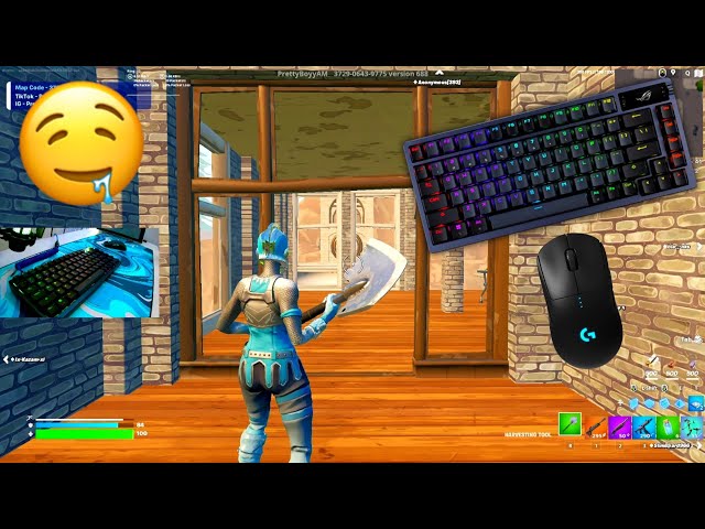 ASUS ROG Azoth ASMR 🤩 Red Switches Chill Keyboard Fortnite Tilted Zonewars Gameplay 🎧