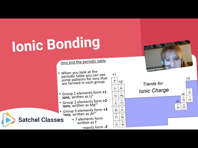 Ionic Bonding | Science | Satchel Classes