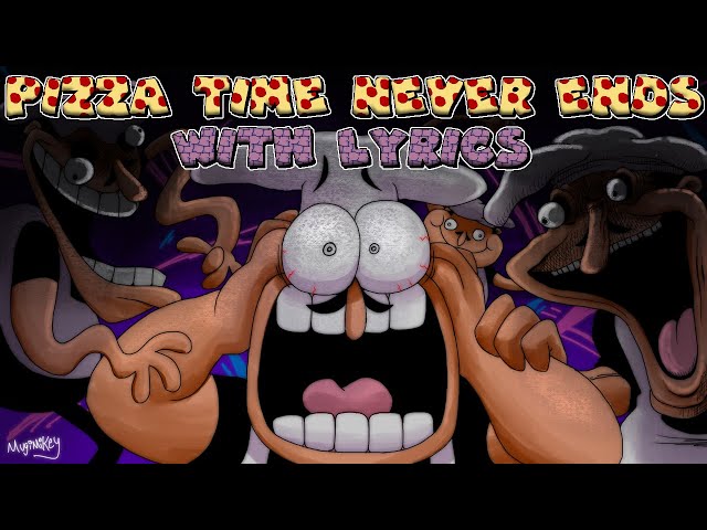 Pizza Time Never Ends WITH LYRICS By RecD - Fake Peppino Pizza Tower Cover