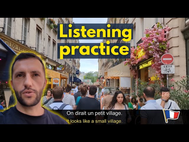 Easy French Listening Practice in Paris |  (FR/EN Subtitles) Vlog Paris