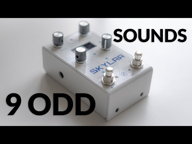 Demo of 9 Odd Sounds into Skylar Reverb Pedal by GFI System