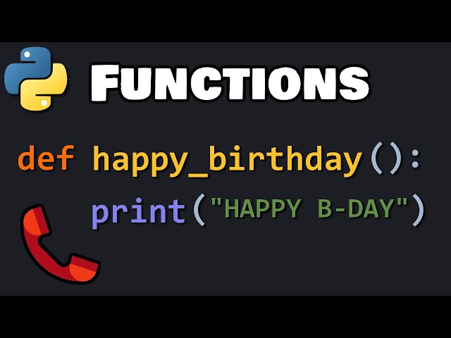 Functions in Python are easy 📞