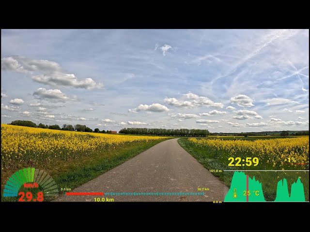 72 minute Indoor Cycling Fat Burning Workout Telemetry Speed Display 4K Video
