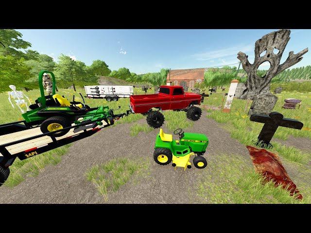 Mowing Abandoned Cemetary and Mansion | Farming Simulator 22