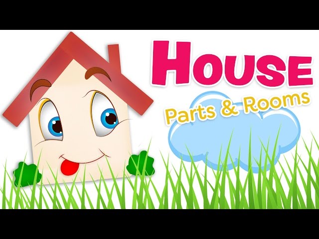 The HOUSE PARTS and ROOMS in English and Spanish for kids
