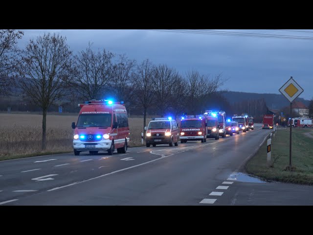 [Helme-Hochwasser 🌊 Mansfeld-Südharz 2023/24] Einsatz- & Verbandsfahrten Feuerwehr + THW 🚒💨