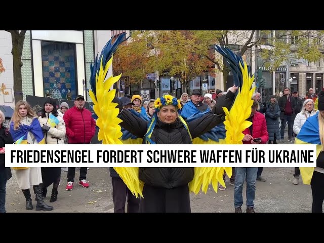 27.11.2022 Frankfurt am Main Friedensengel fordert schwere Waffen für Ukraine! Puls of Europe-Demo