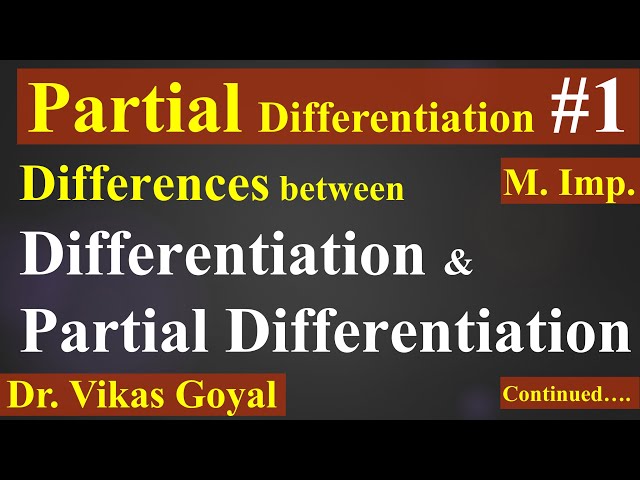 Partial Differentiation #1 in Hindi (M.Imp) | Multivariable Calculus | Engineering Mathematics