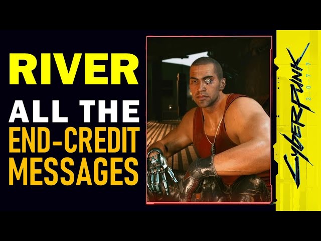 River: All End-Credit Messages | Cyberpunk 2077 (Ending Voice Messages & Reactions from River Ward)