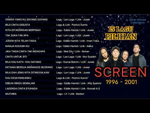 Lagu SCREEN | LAGU KUMPULAN SCREEN POPULAR | Slow Rock Malaysia 90an Populer | Lagu Gmie Screen