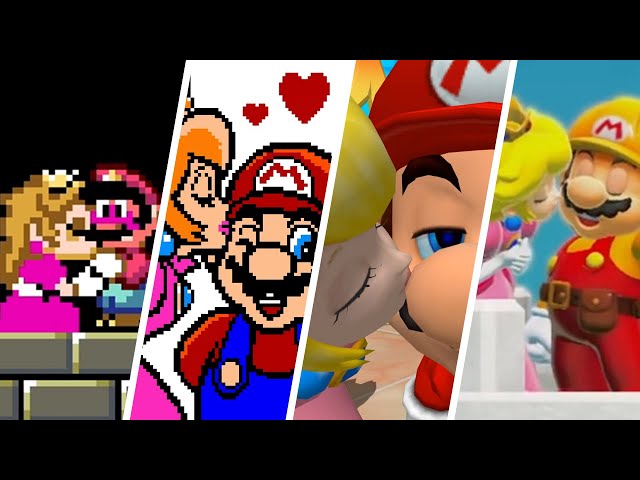 Evolution of Peach Kissing Mario (1990-2021)