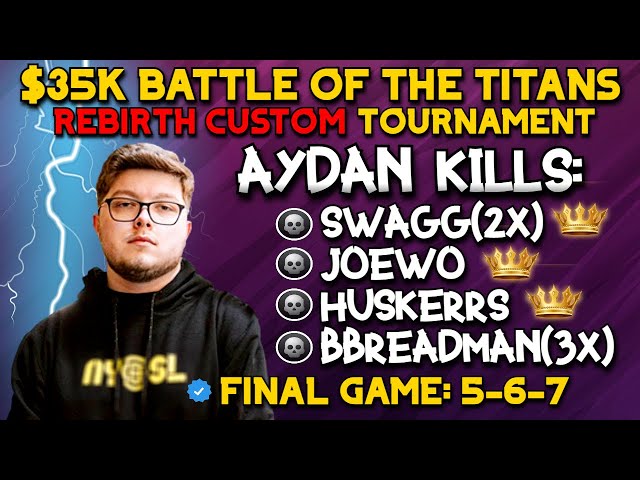 *GRAND FINAL* WARZONE Aydan Kills Swagg & Joewo /$35K Battle of the Titans Rebirth Island Tournament