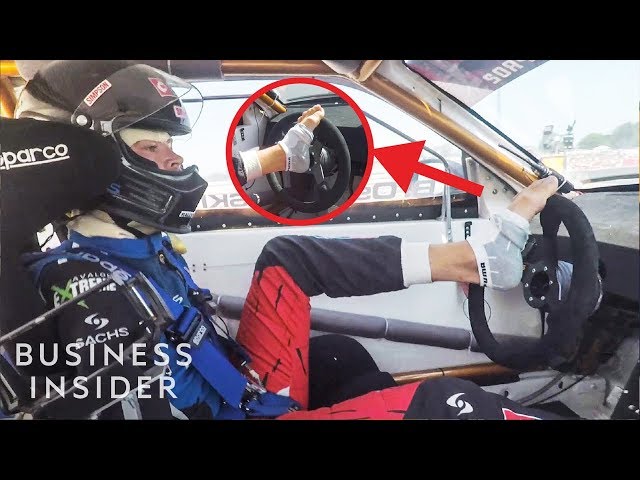 Pro Drifter Drives With His Feet