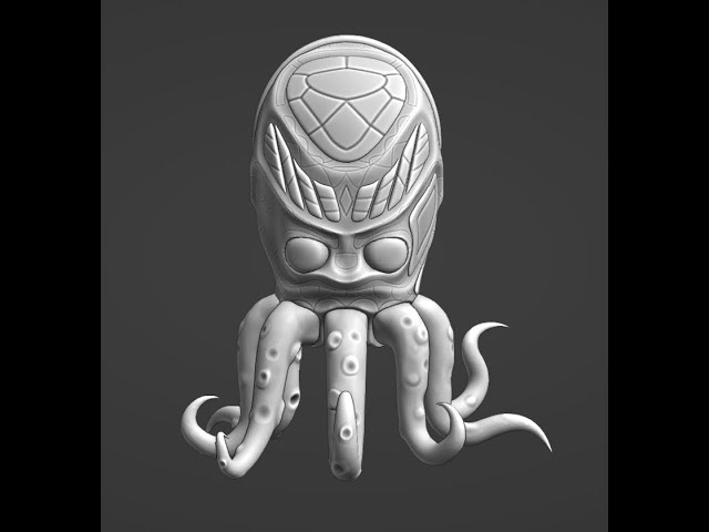 Octopus(pieuvre) hardSurface Speed Sculpt blender 4.0