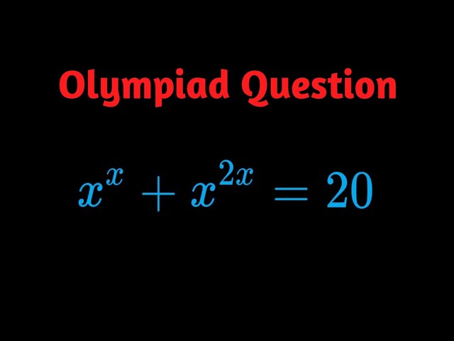 Math Olympiad Question | Can You Find value of x