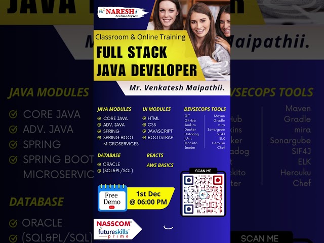 How to become a Full Stack Java Developer | Classroom & Online Training | NareshIT