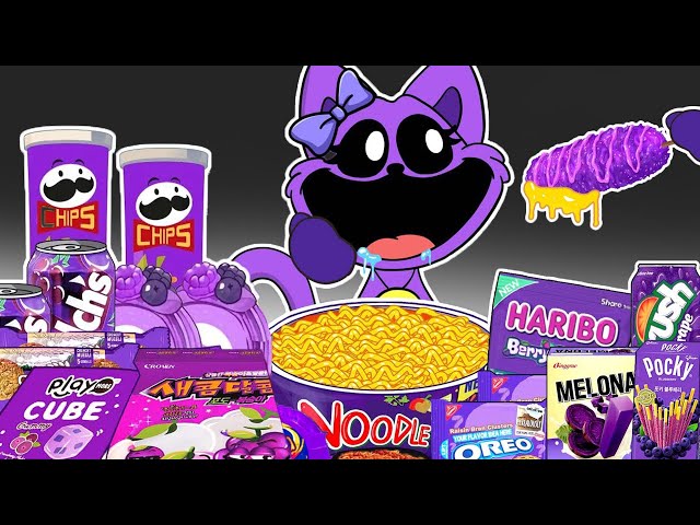 Best of Convenience Store PURPLE Foods Mukbang | POPPY PLAYTIME CHAPTER3 Animation |ASMR