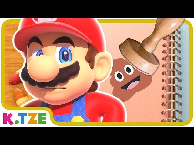 Notizbuch Holz mit Stempel 📔😇 Mario Party Superstars