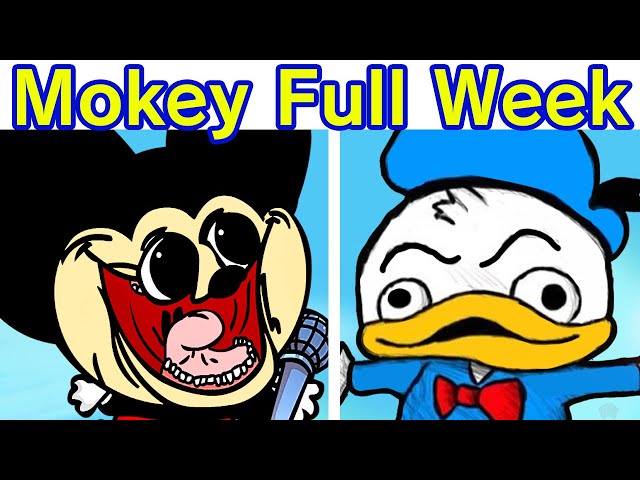 Friday Night Funkin' VS Mokey + Grooby FULL WEEK (FNF Mod) (Sr Pelo Mokey's Show/Mickey Mouse Krima)