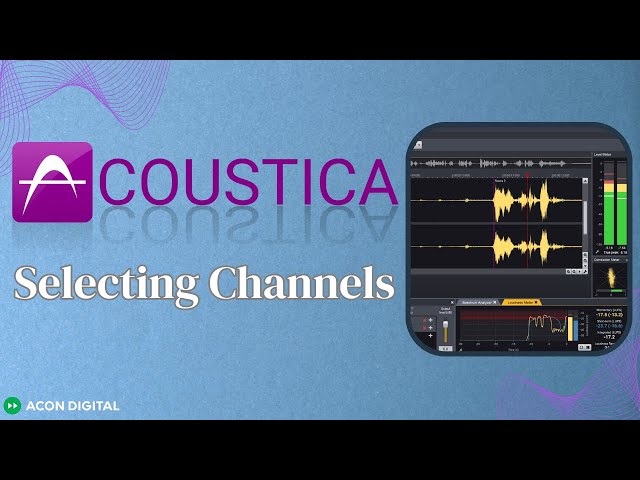 Acoustica 10: Selecting Channels (Working with Stereo and Surround)