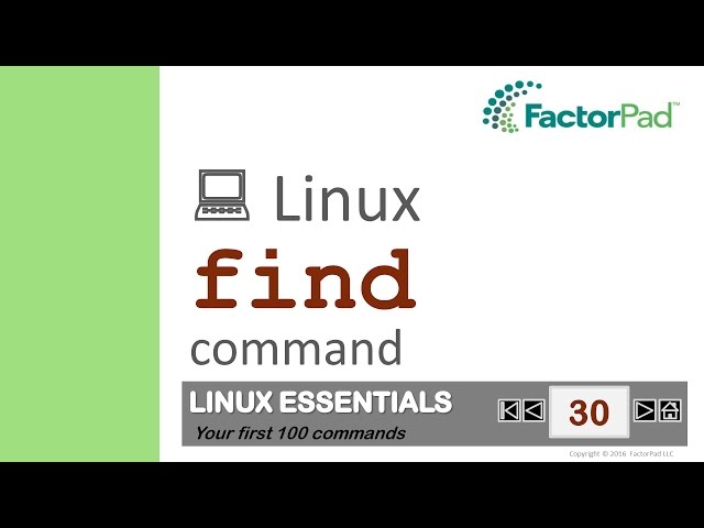 Linux find command summary with examples