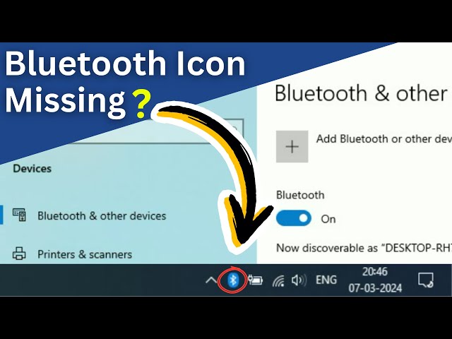 Bluetooth NOT Working | Bluetooth icon missing Windows 10