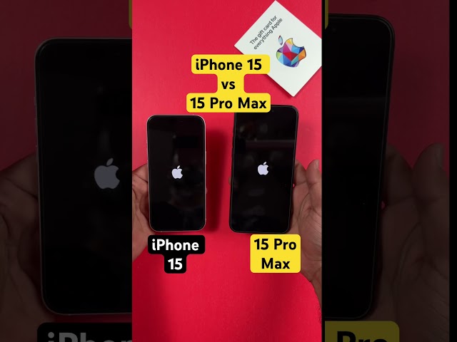 iPhone 15 vs iPhone 15 Pro Max