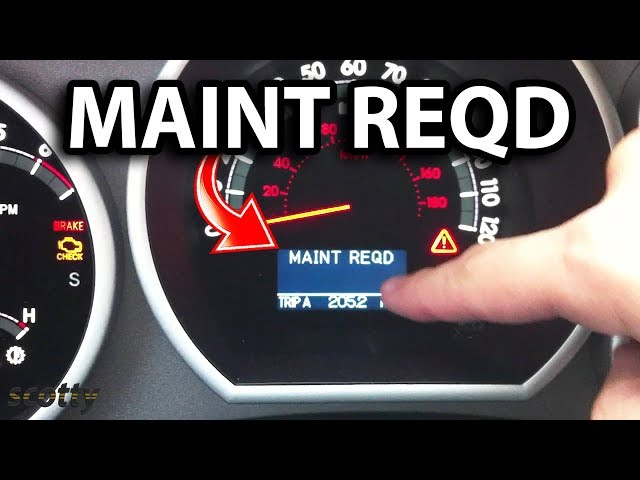 Maintenance Required Light On in Your Car - What it Means and how to Reset It