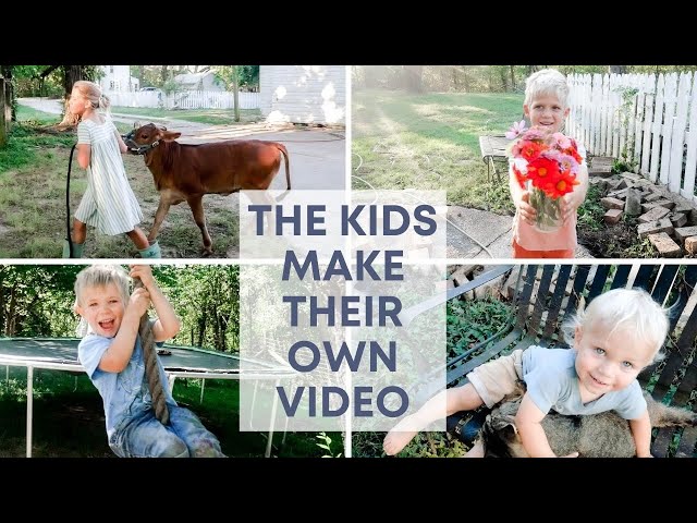 The Farmhouse on Boone Kids Make Their OWN Video | Farm Life from my KIDS Perspective