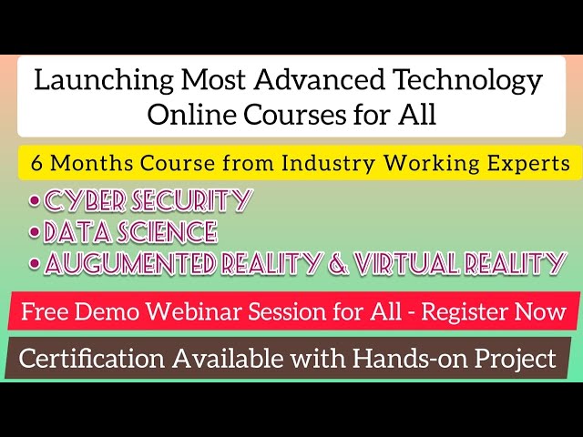 Launching CyberSecurity, Datascience, AR VR Courses|Free Webinar for All|Registration Details Tamil