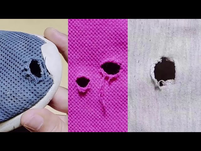 3 amazing sewing tips to fix holes on your clothes and shoes in an easy and fun way