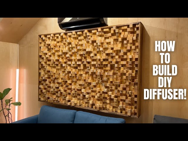 How To Build A HUGE Acoustic Sound Diffuser! DIY PRO!