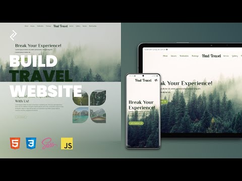 @1 Travel Website Responsive From Scratch using HTML, SCSS, Java Script Step by Step