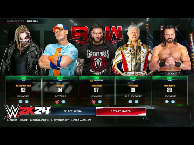 WWE 2K24 My First LIVE Stream - WWE 2K24 Roman Reigns John Cena Cody Rhodes Live Stream