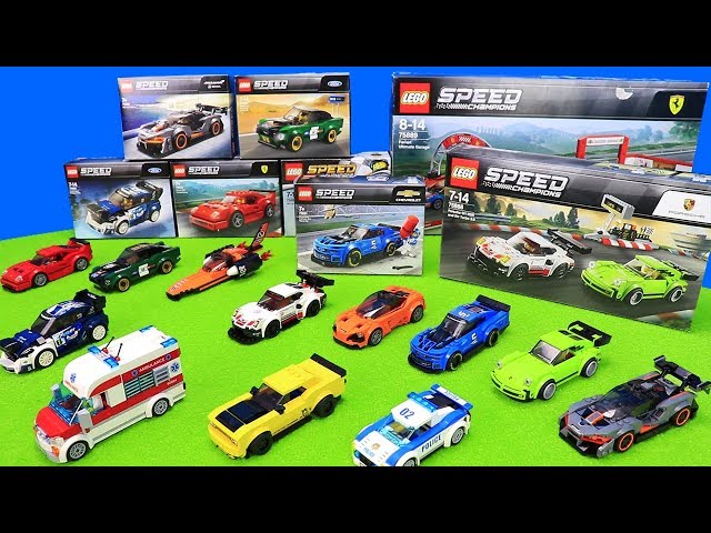 Lego City Toy Unboxing for Kids: Police Cars, Fire Engine, Helicopter, Race Car & Trucks Playsets