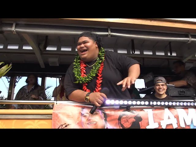 Iam Tongi welcomed home with parade and star-studded Turtle Bay concert