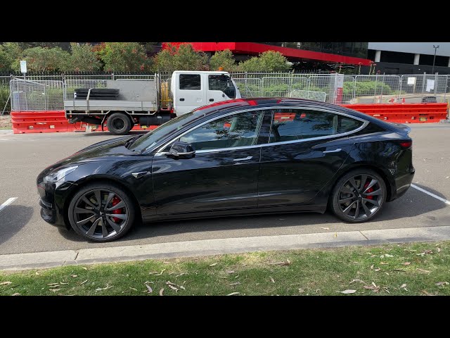 Black 2020 Tesla Model 3 Performance Walkaround