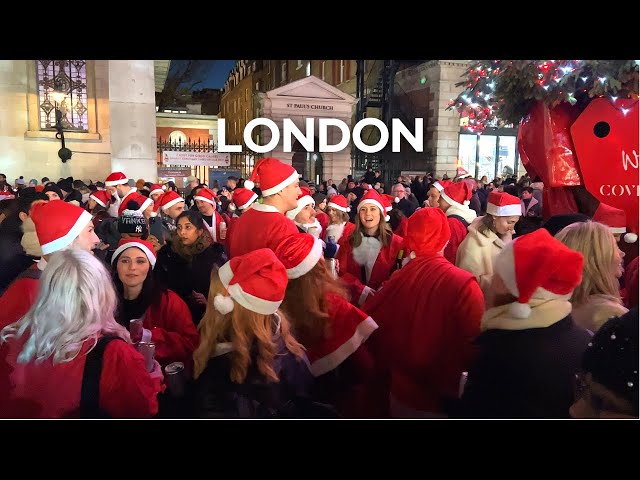[4K]🇬🇧 London Christmas Walk🎄🧑‍🎄Covent Garden to Leicester Square/Tea time at Maison Bertaux🫖🍰 2022