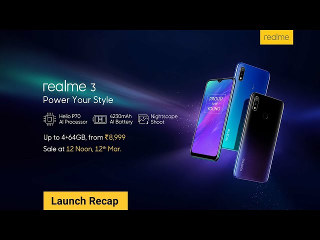 Realme 3 launch event highlights in 16 minutes
