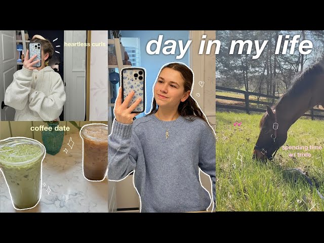 DAY IN MY LIFE 🌷| cafe, going to the barn & crocheting