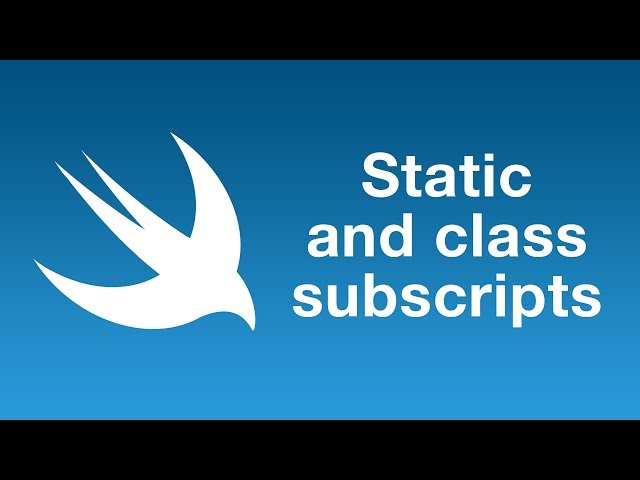 Static and class subscripts in Swift 5.1