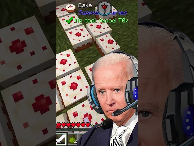 Joe Biden gets attacked by Evil Marshmallows #presidents #funny #memes #aivoice #minecraft