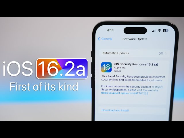 iOS 16.2 (a) Security Response is Out! - What's New?