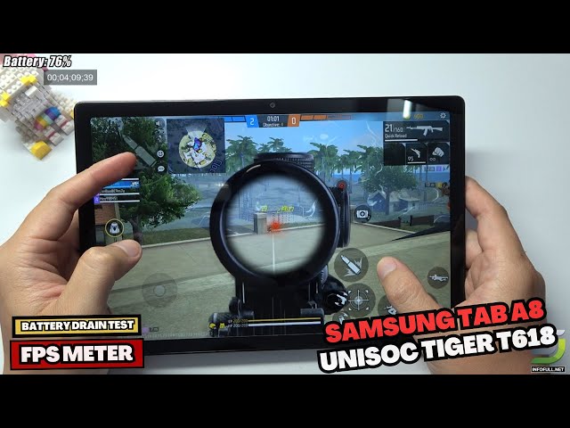 Samsung Galaxy Tab A8 2023 test game Free Fire mobile
