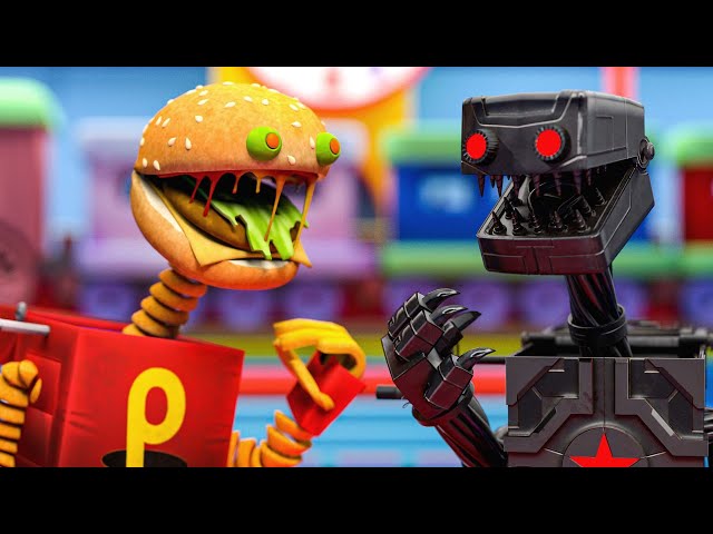 LUNCH Boxy Boo VS ROBOT Boxy Boo (Poppy Playtime Animation)