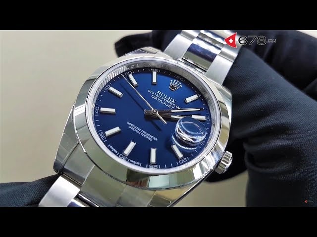 Rolex Datejust Steel 41mm 126300-0001 Blu smooth bezel review