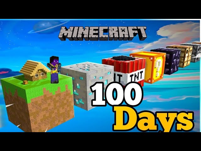 "Conquering Mega Blocks: 100 Days Survival Challenge in Minecraft's Ultimate Adventure!"