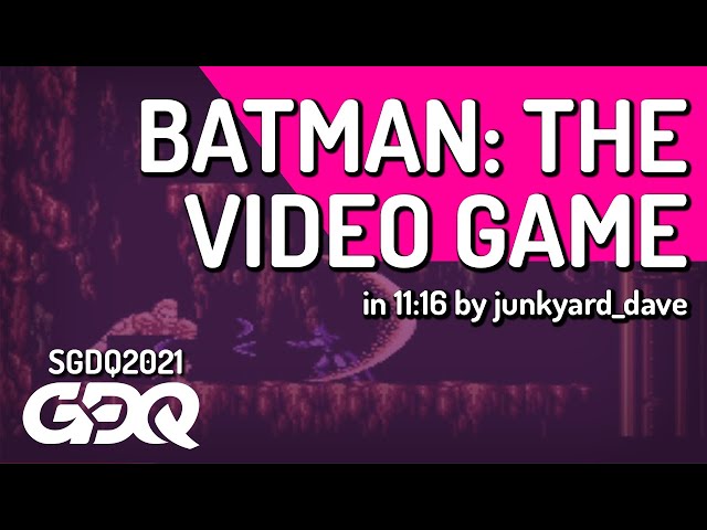 Batman: The Video Game by junkyard_dave in 11:16 - Summer Games Done Quick 2021 Online