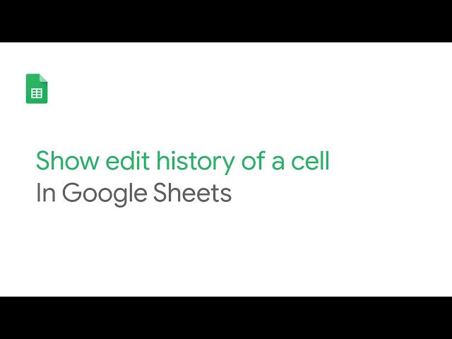View the edit history of a cell in Google Sheets