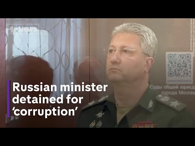 Russian deputy defence minister charged with ‘particularly large scale’ corruption